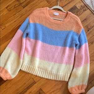 Lovers + friends rainbow Lynn sweater